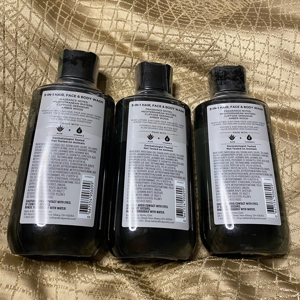 Bath and Body Mens “MARBLE “ DISCONTINUED LOT OF 3 Face & Body Wash NEW/ SEALED - Picture 2 of 3